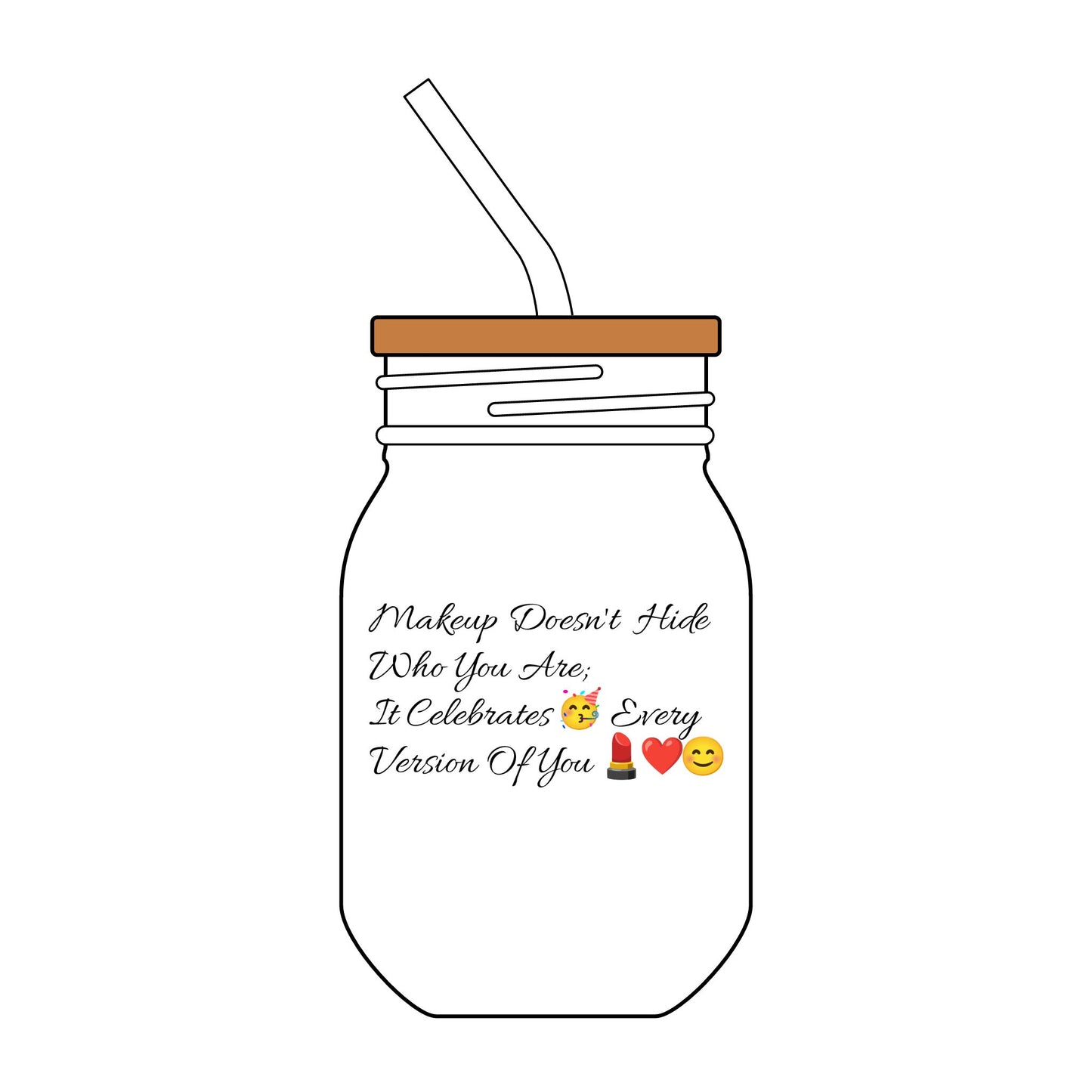 Sipper Glass with Straw, 16oz (Engraving)