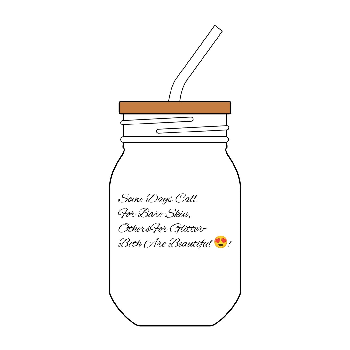 Sipper Glass with Straw, 16oz (Engraving)